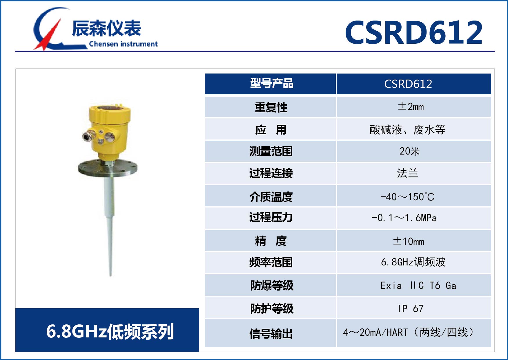 低频雷达物位计CSRD612
